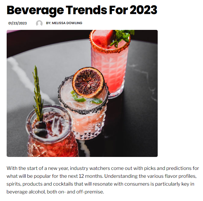 Beverage Trends