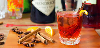 Classic Negroni cocktail in rocks glass with orange twist