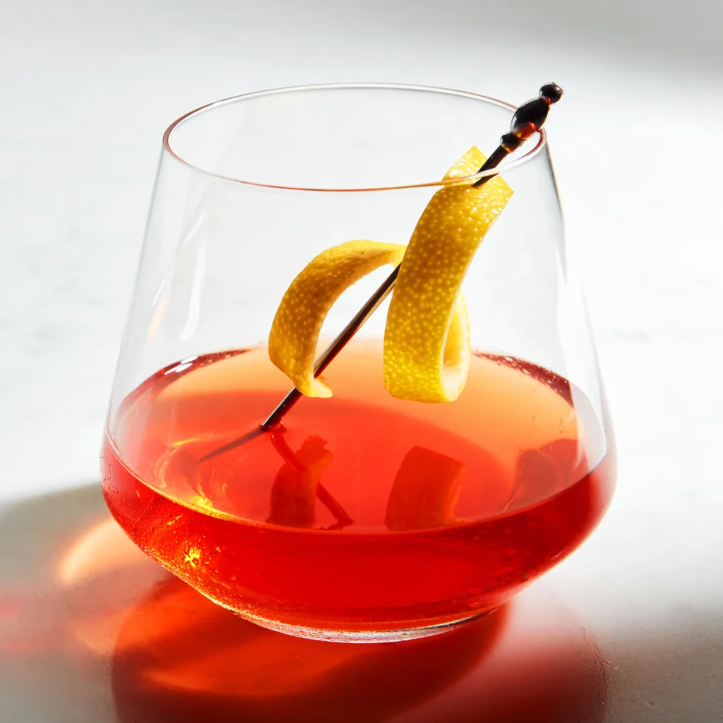 Sazerac cocktail served in a classic Old Fashioned glass
