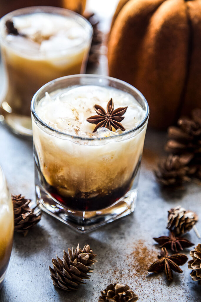 White Russian cocktail ingredients vodka coffee liqueur cream