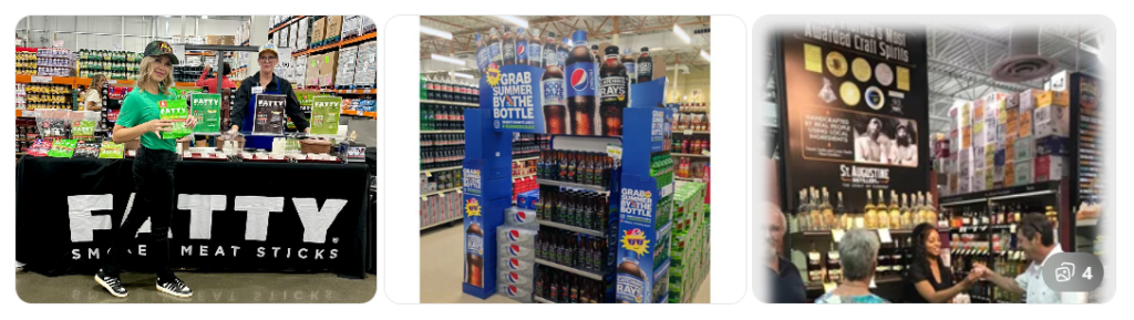 weekend vs weekday sampling performance in busy grocery store beverage demos